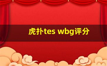 虎扑tes wbg评分